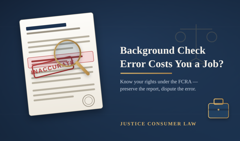 When a Background Check Error Costs You a Job